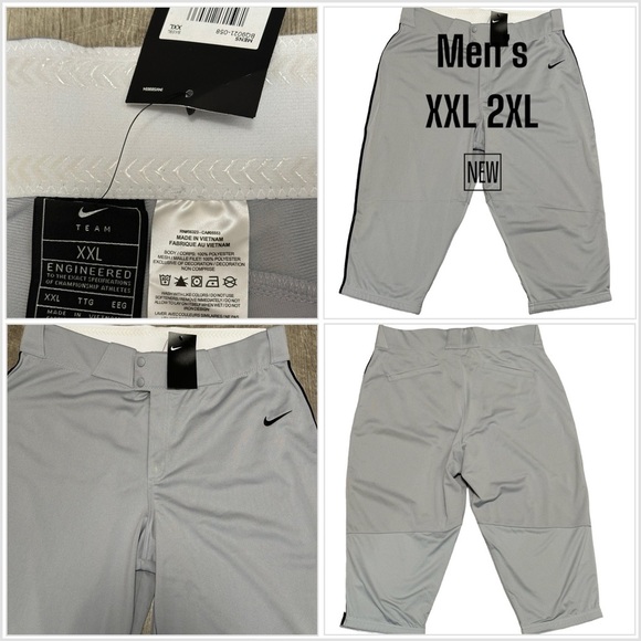 Men’s Women’s Team Nike 2XL Baseball Softball Knickers Pants Gray Elastic Waist - Picture 1 of 9